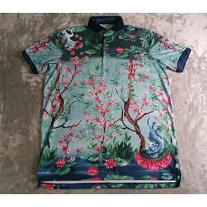 Greyson Magic Garden Polo Shirt Mens Medium